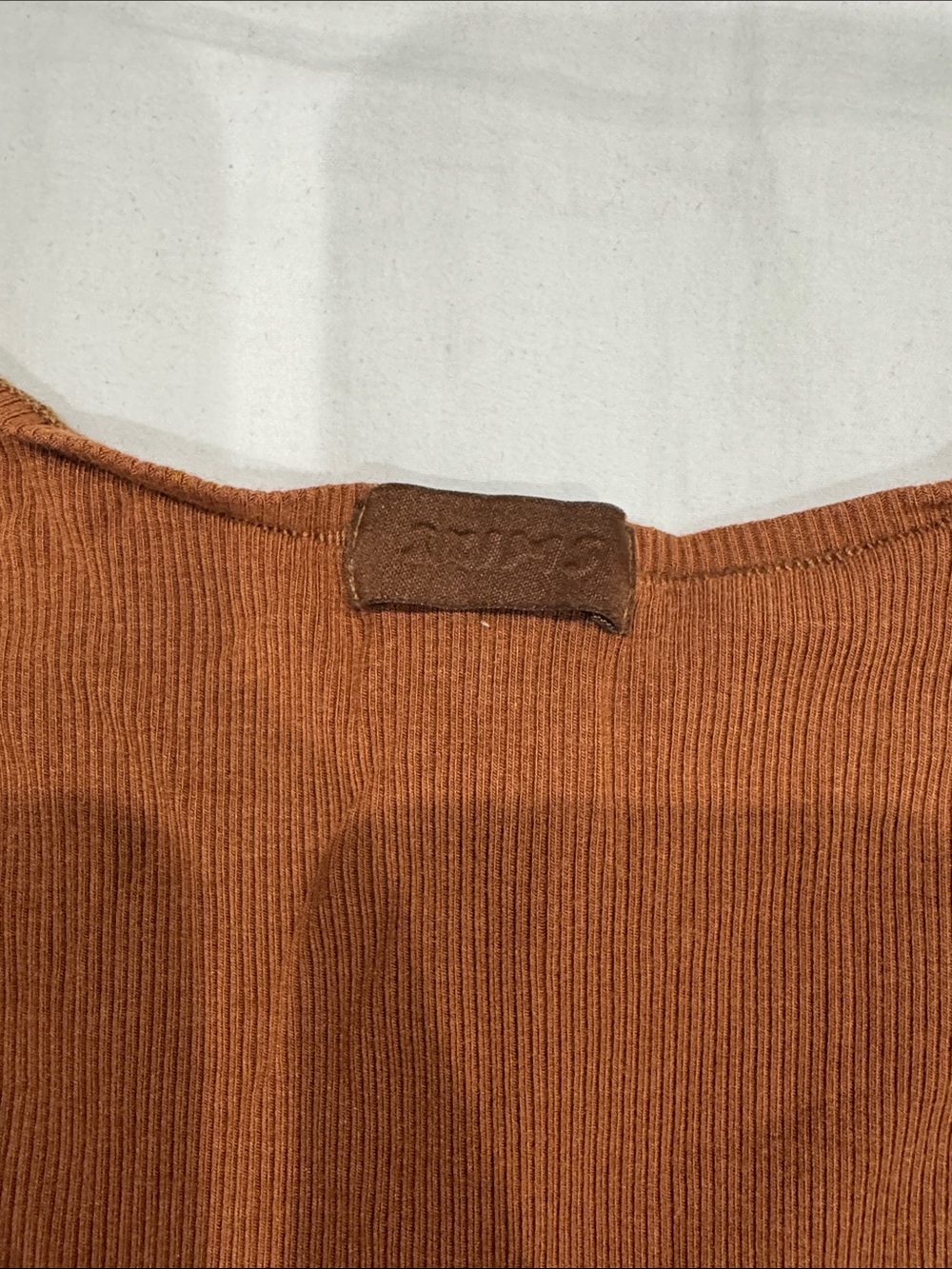 SKIMS Ribbed Tank Top in Rust - Picture 4 of 4